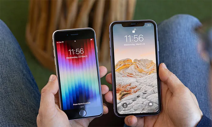iPhone 11 sử dụng notch tai thỏ, iPhone SE 2022 5G vẫn sử dụng nút Home