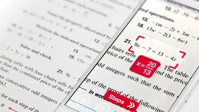 Ứng dụng hỗ trợ siêu nhanh trong toán học - Photomath