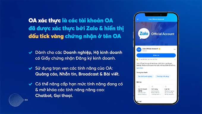 Những thông tin cần biết chính sách mới của Zalo, Zalo Bussiness, Zalo OF