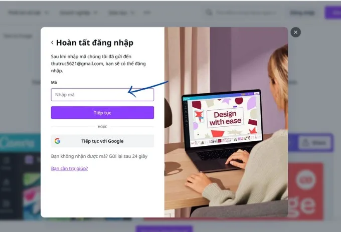 Bước 3 tạo tài khoản Canvas AI