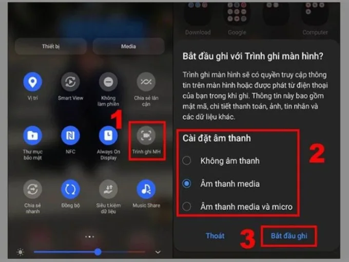 Cách ghi màn hình trên điện thoại Samsung