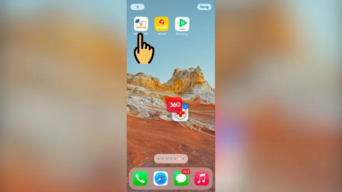 Bước 3 di chuyển nhiều ứng dụng cùng lúc trên màn hình iPhone