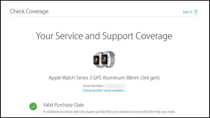 Kiểm tra Apple Watch có phải chính hãng không bằng số IMEI