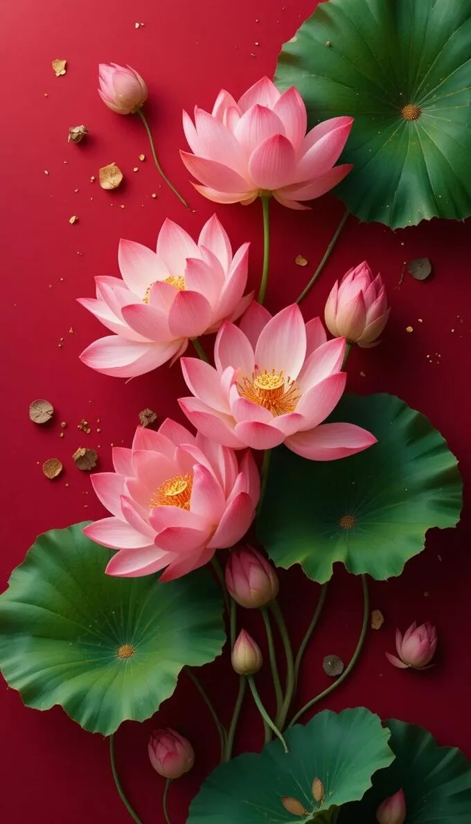 Hoa sen hồng là hình nền phổ biến trên điện thoại