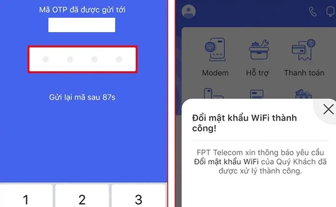 Cách đổi mật khẩu wifi FPT bằng ứng dụng Hi FPT