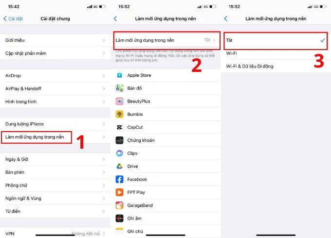Quản lý ứng dụng chạy nền