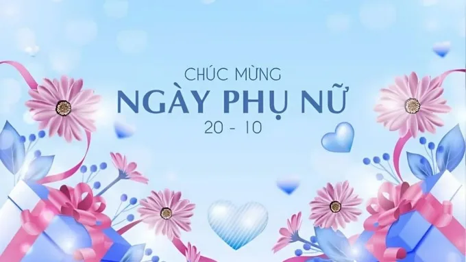 Background 20/10 nhiều màu sắc