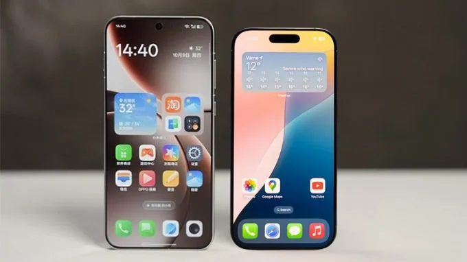 So sánh màn hình OPPO Find X9 và iPhone 17
