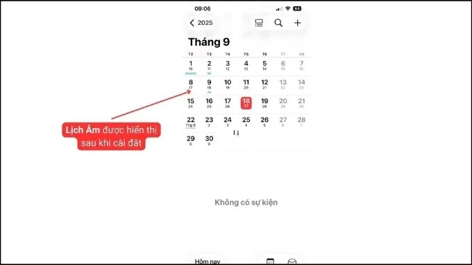 Hướng dẫn bật lịch âm trên iOS 26 cho iPhone