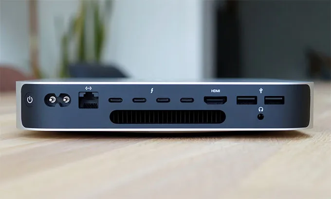 Máy Mac Mini M2 có sẵn 2 cổng USB-A