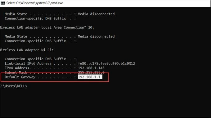 Kiểm tra địa chỉ IP mạng