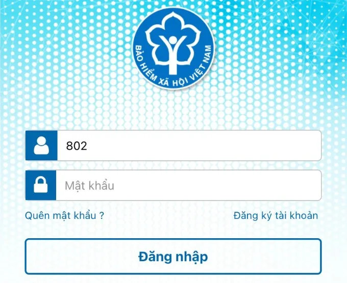 Bước 2 làm lại thẻ BHYT qua ứng dụng VssID