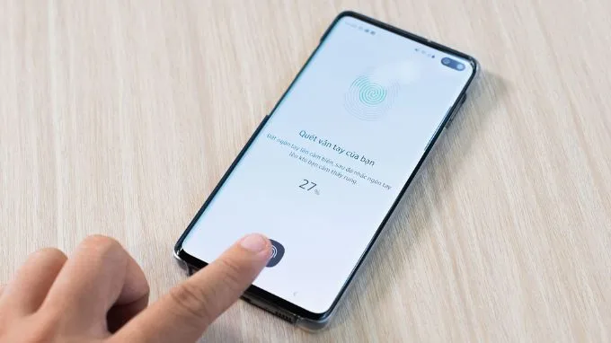 Cảm biến vân tay siêu âm hiện đại trên S24 Ultra