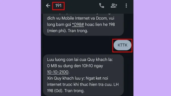 Soạn tin nhắn gửi đến dịch vụ mạng di động