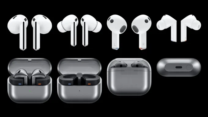 Ảnh render của Galaxy Buds 3 Series