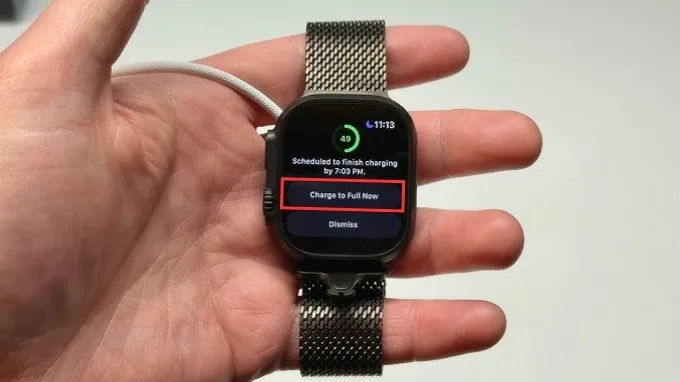 Cách sạc đầy 100% pin trên Apple Watch