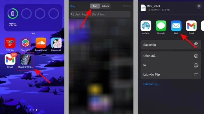 Bước 4 chuyển ảnh sang PDF trên iPhone