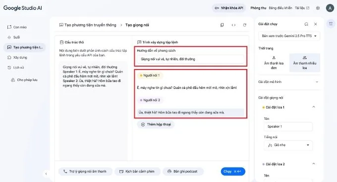 Cách tạo đoạn hội thoại bằng AI