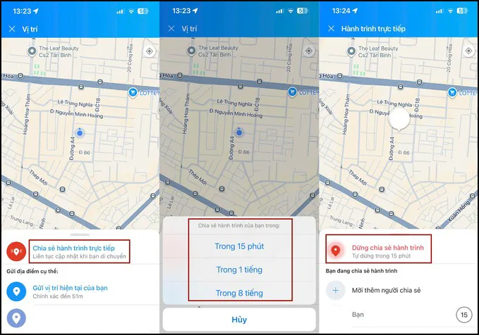cách gửi vị trí trên Zalo trên điện thoại iPhone
