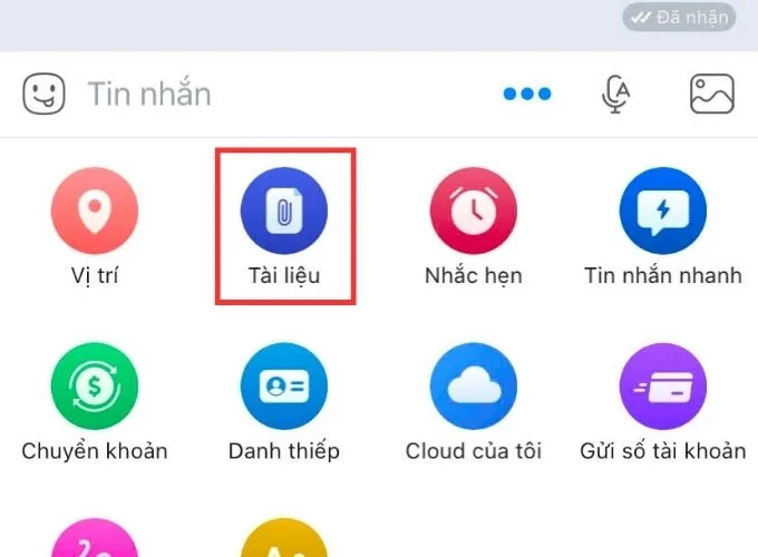 Hướng dẫn gửi file Excel qua Zalo trên điện thoại