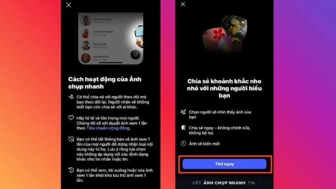 Cách sử dụng Quicksnap trên Instagram chi tiết
