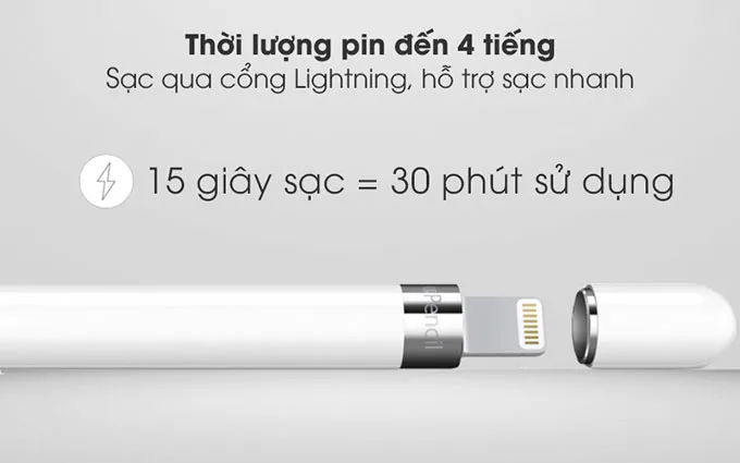 Apple Pencil 1: Thiết kế, tính năng, cách dùng, phiên bản hỗ trợ sạc