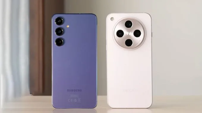 Thiết kế ngoại hình của OPPO Find X8 và Samsung S24 Plus