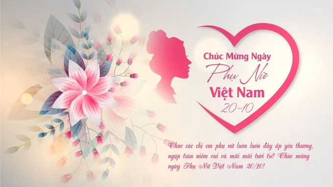 Background 20/10 kèm lời chúc