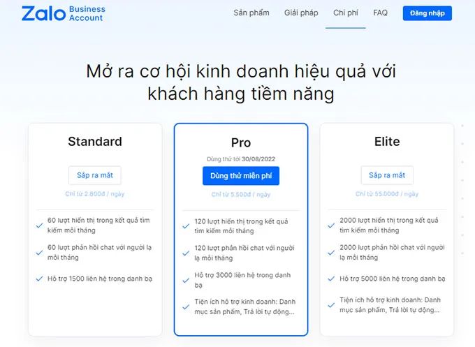 Cách nâng cấp tài khoản Zalo Business mới nhất trong năm vừa rồi