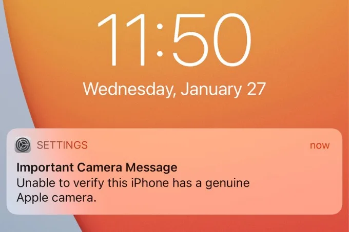 Lỗi linh kiện không xác định camera trên iPhone là gì