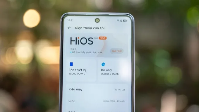 Đi cùng với đó là hệ điều hành HiOS 13.5 được tối ưu hóa sâu