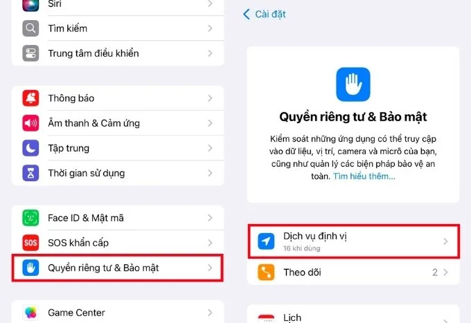 Tắt định vị khi không cần thiết