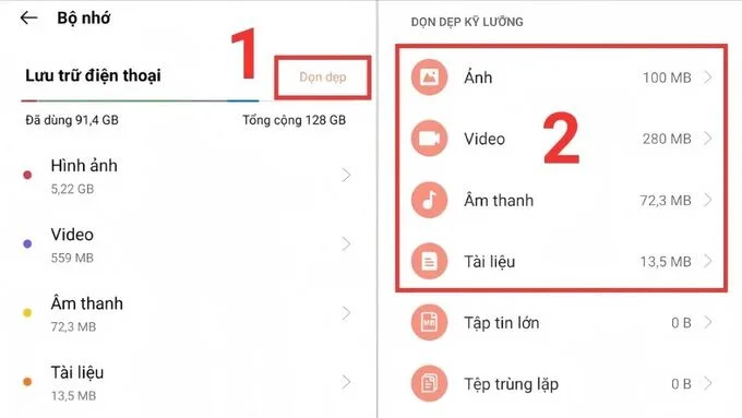 Xóa tập tin không cần thiết