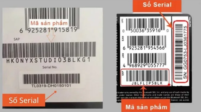 Kiểm tra số sê-ri và mã vạch