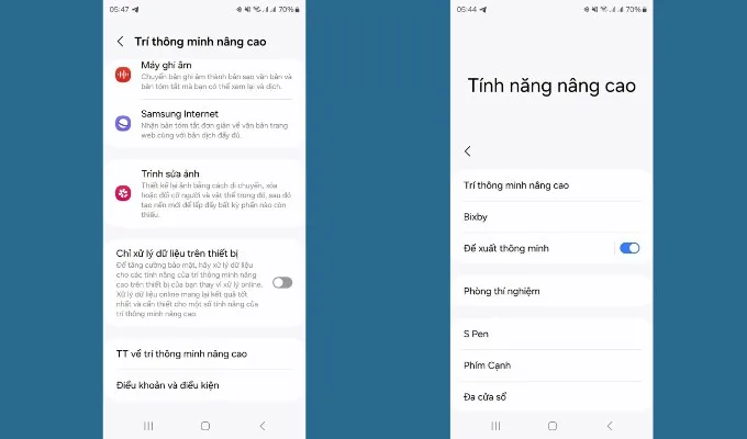 Chỉ xử lý dữ liệu trên Galaxy S24 và Galaxy S23
