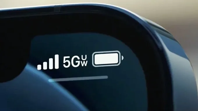 biểu tượng 5G sẽ xuất hiện trên thanh trạng thái ở phía trên