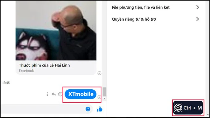 Sử dụng ChatGPT trong ứng dụng Messenger