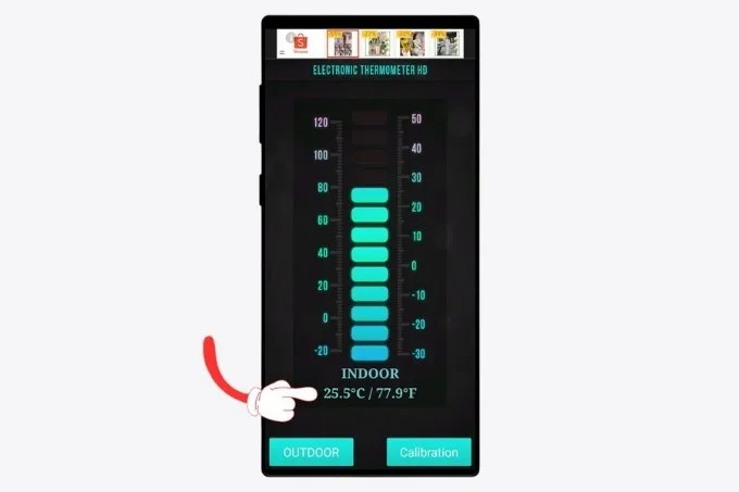 Cách đo nhiệt độ phòng bằng điện thoại