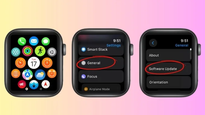 Mở Cài đặt (Settings) ngay trên màn hình Apple Watch