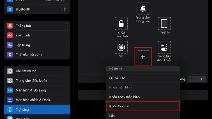 Mở lại iPad bằng thao tác buộc khởi động lại