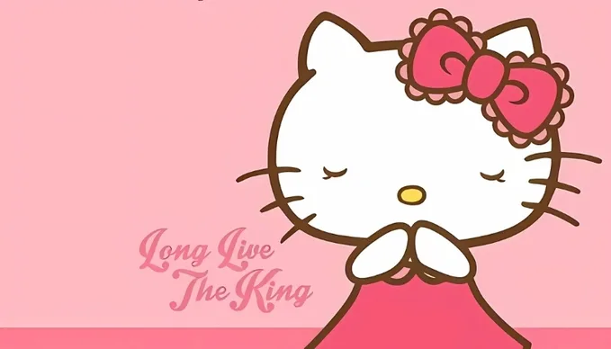 Ảnh nền laptop Hello Kitty hồng 1