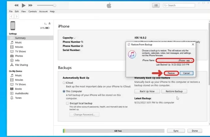 Cách reset iPhone khi quên mật khẩu máy