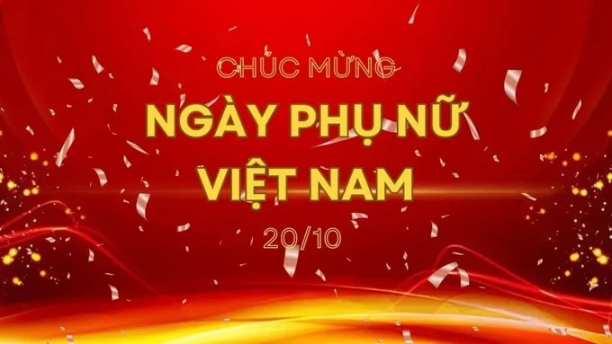 Background 20/10 màu đỏ