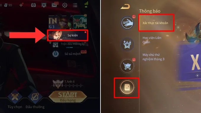 Cách xác thực tài khoản Liên Quân Mobile