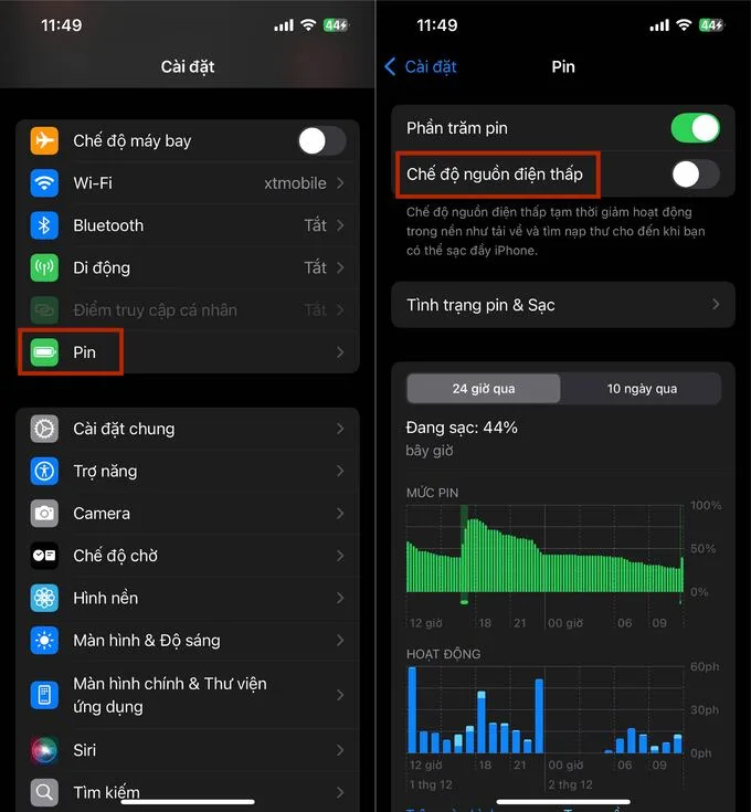 Hạn chế dung lượng tối đa pin iPhone tụt nhanh bằng cách sử dụng Chế độ nguồn điện thấp