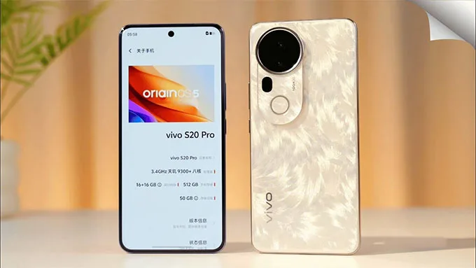 Điện thoại Vivo S20 Pro có thiết kế hiện đại