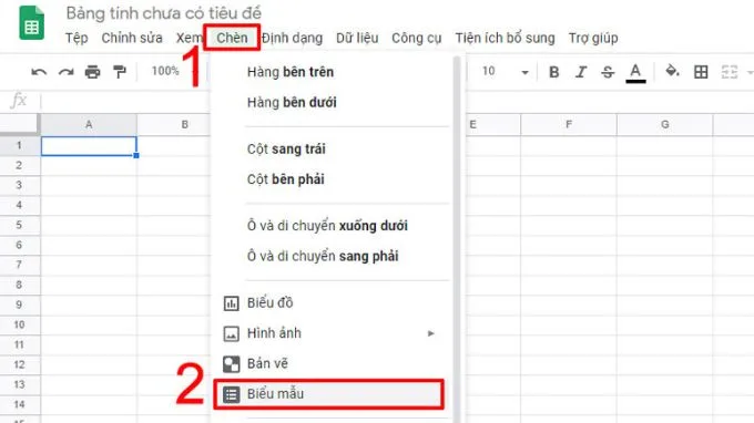 Cách tạo Google Form từ Google Sheet