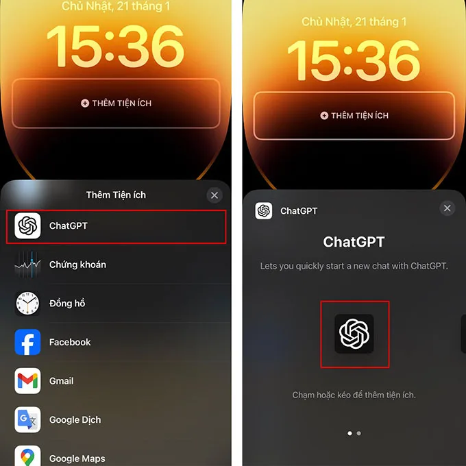 Thêm widget ChatGPT vào màn hình khóa iPhone