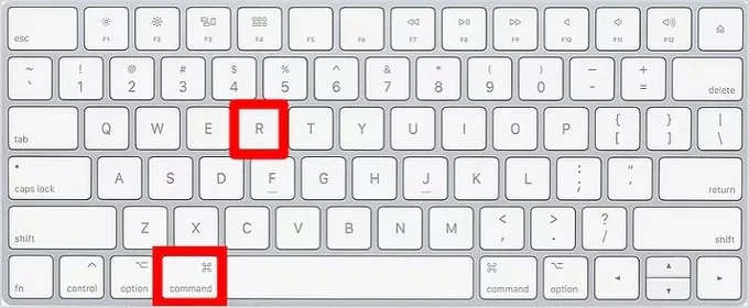 Giữ tổ hợp phím Command + R