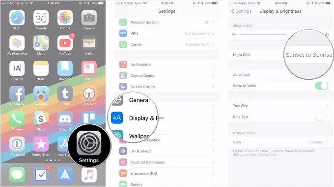 Chế độ tối Night Shift trên iPhone có nhiều tùy chỉnh